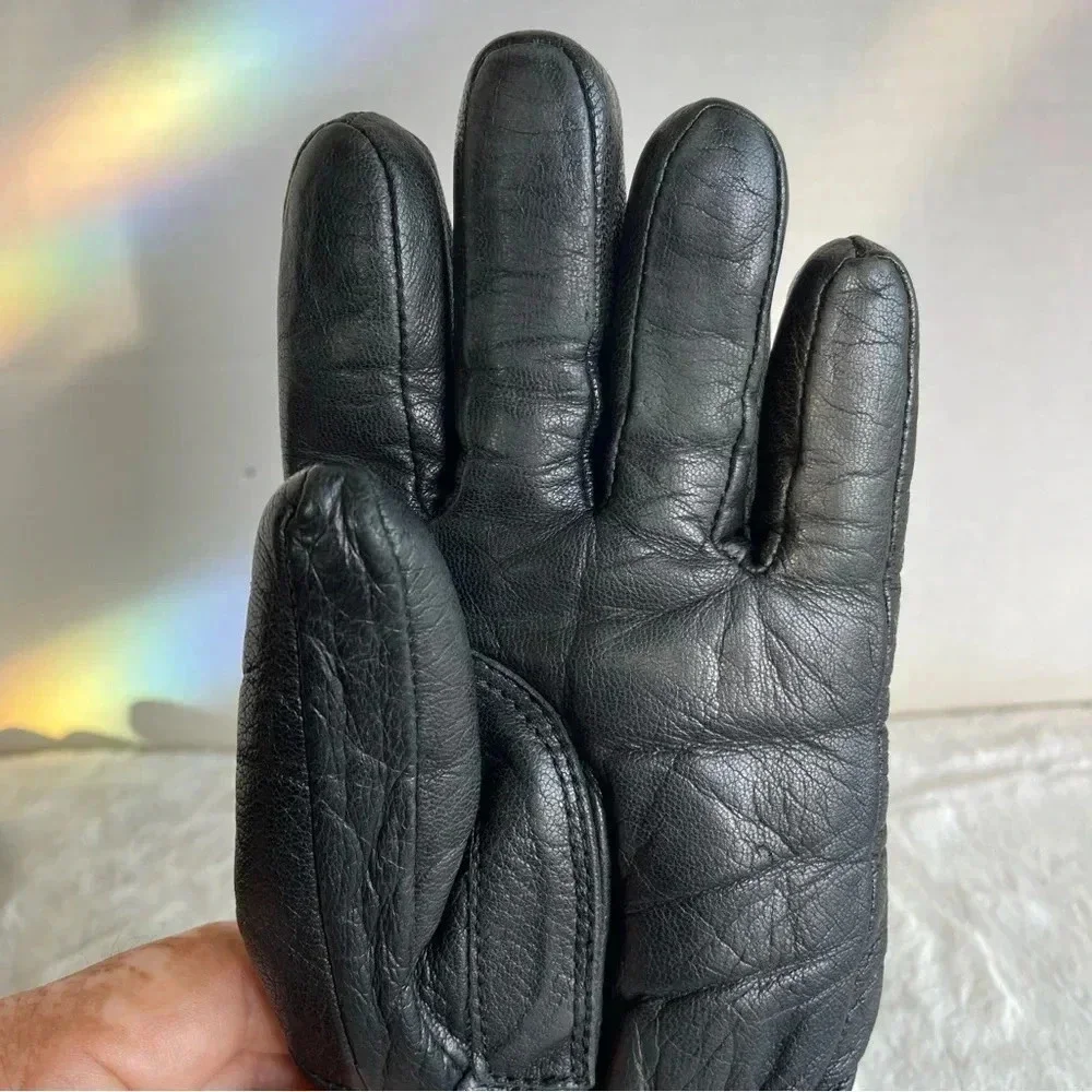 Vintage Leather Winter Gloves Albert Weiss Snow Gloves